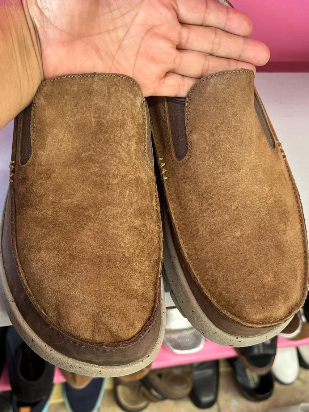 Merrell Men's Tan Suede Slip-On Loafers